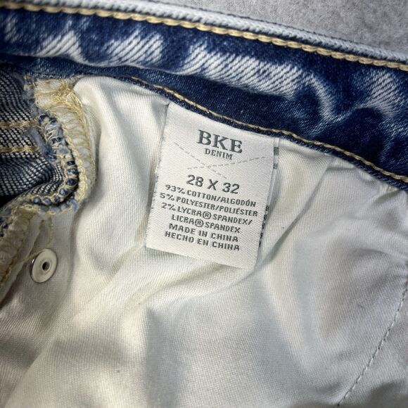 BKE Stella Slim Fit Low Rise Flare Jeans Women’s 28x32 Stone Wash Open Hem - Picture 7 of 16